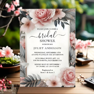 Nu Silke Rosa Boho Peony Dusty Ro Möhippa Inbjudningar