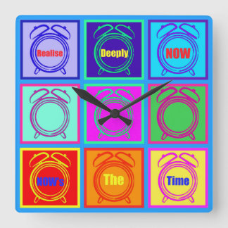 Nu tidslås fyrkantig klocka