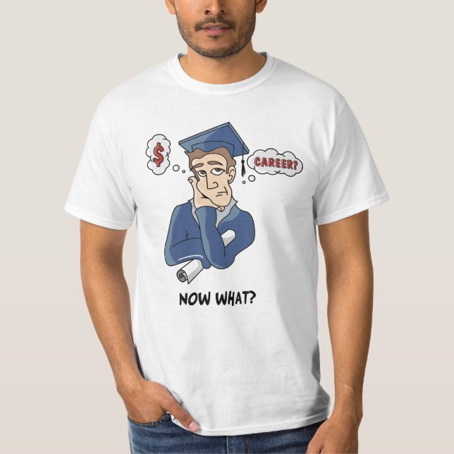 Nu vad? studentent-skjorta t-shirt (Framsida)