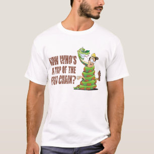 Nu vem är överst av maten, kedja t-shirt