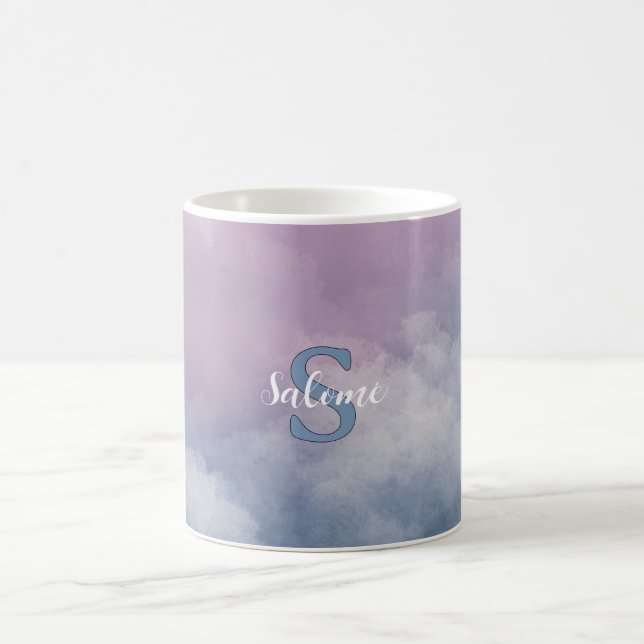 Nuage pastel prénom monogramme kaffemugg (Center)
