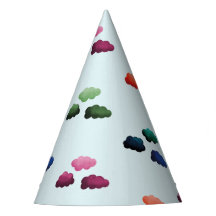 Nuages multicolores à l'aquarelle