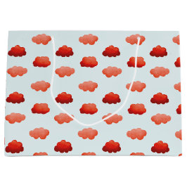 Nuages oranges à l'aquarelle