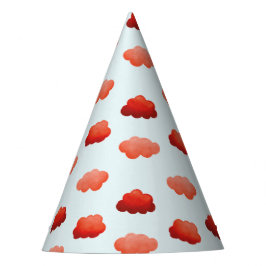 Nuages oranges à l'aquarelle