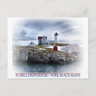 "Nubble" Cape Neddick fythouse York, Maine Vykort