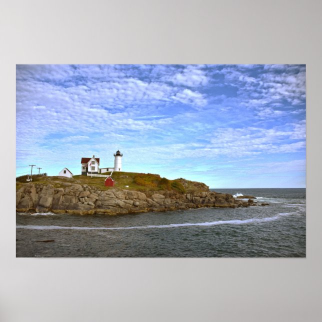 Nubble fyr, Cape Neddick, Maine Poster (Framsidan)