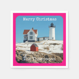 Nubble God jul Family Lighthouse Pappersservett