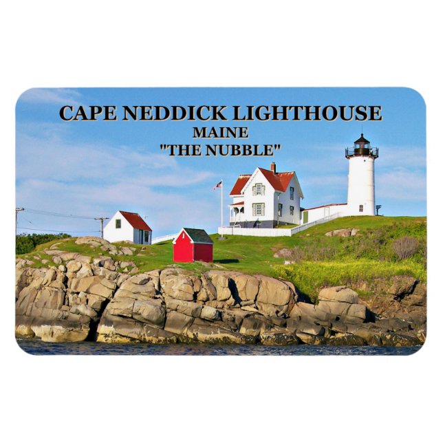 Nubble Light, Cape Neddick Maine Flexi Magnet (Horisontell)