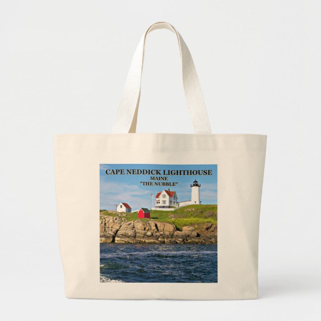 Nubble Light, Cape Neddick Maine Jumbo Tygkasse (Framsidan)