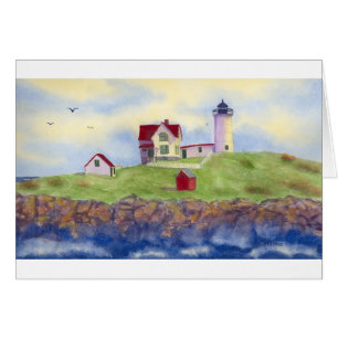Nubble Light House York Maine Hälsningskort