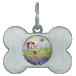 Nubble Light House York Maine ID-bricka Husdjur