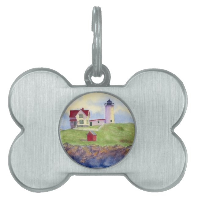 Nubble Light House York Maine ID-bricka Husdjur (Framsidan)