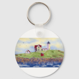Nubble Light House York Maine Nyckelring