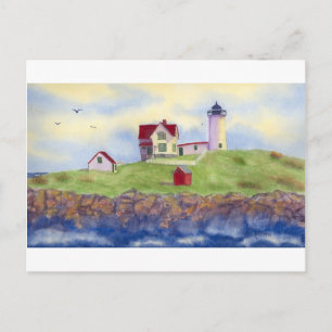 Nubble Light House York Maine Vykort