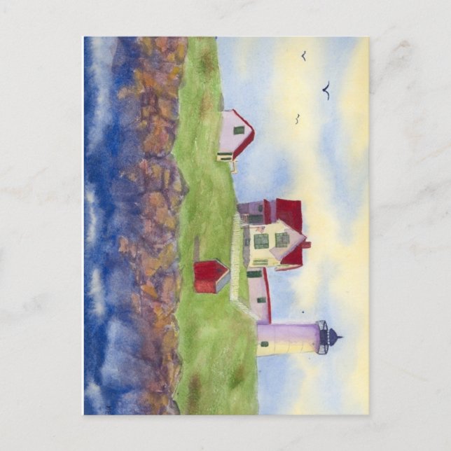 Nubble Light House York Maine Vykort (Framsida)