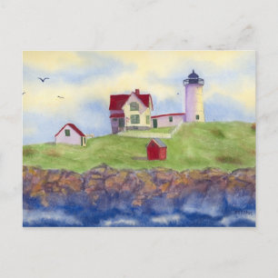 Nubble Light House York Maine-vykort Vykort