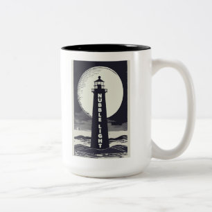 Nubble Light Maine Fyrtorn Måne Två-Tonad Mugg