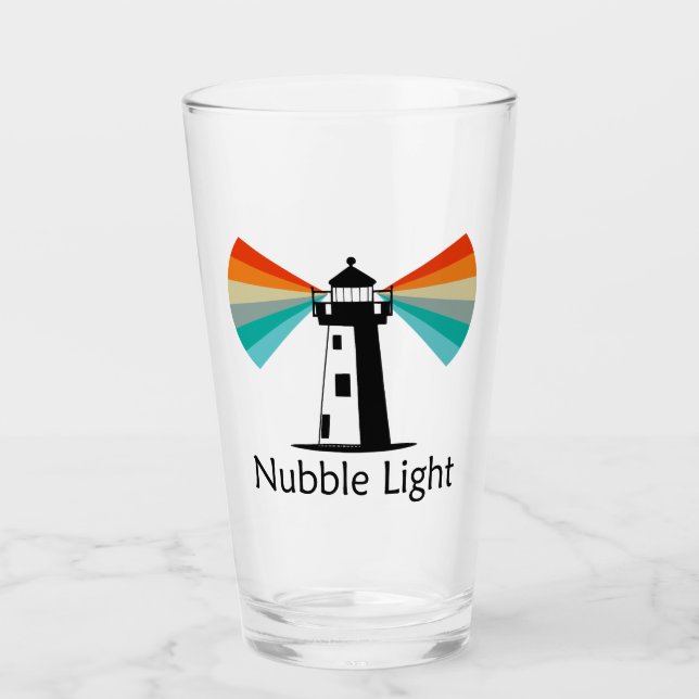Nubble Light Maine Regnbåge Glaskopp (Framsida)