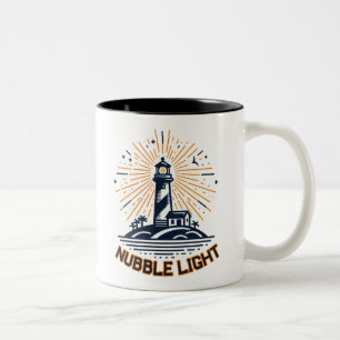 Nubble Light Maine Sunrise Två-Tonad Mugg