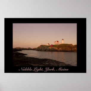 Nubble Light, York, Maine Print Poster