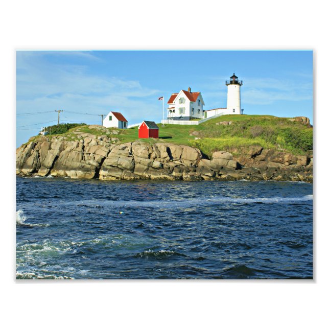 Nubble Lighthouse, Cape Neddick Maine Fototryck (Framsidan)
