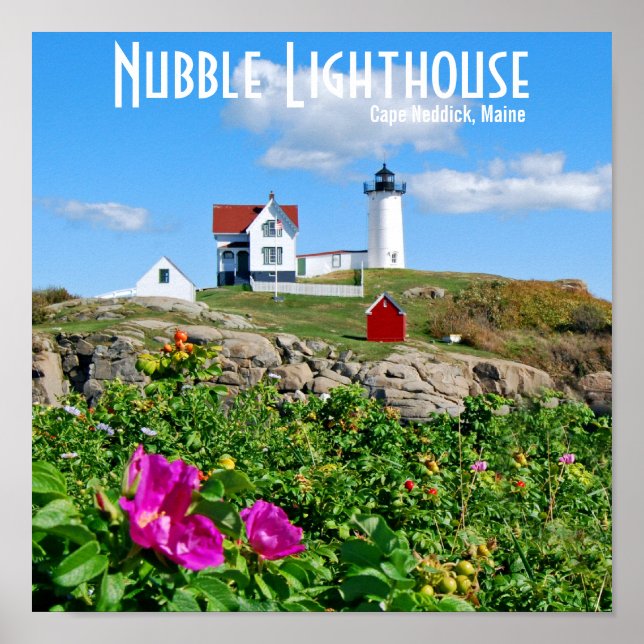 Nubble Lighthouse, Cape Neddick, Maine Poster (Framsidan)