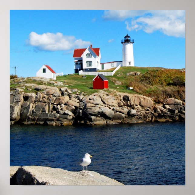 Nubble Lighthouse, Cape Neddick, Maine Poster (Framsidan)