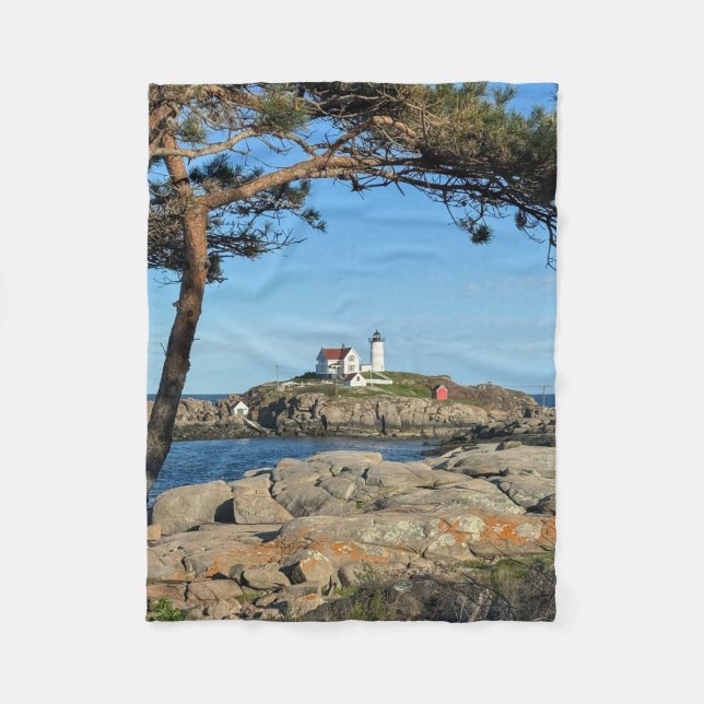 Nubble Lighthouse Fleece Blanket (Framsidan)