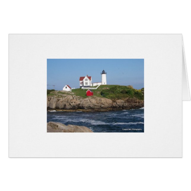 Nubble Lighthouse-kort OBS Kort (Framsidan Horizontal)