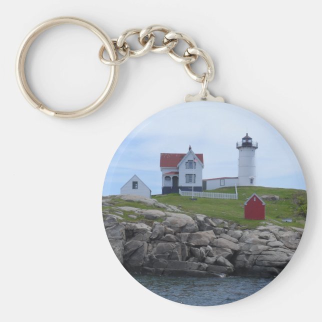 Nubble Lighthouse - Maine Nyckelring (Framsidan)