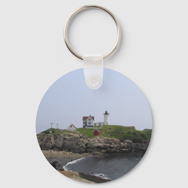 Nubble Lighthouse Maine Nyckelring (Framsida)