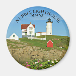 Nubble Lighthouse, Maine Round Magnet