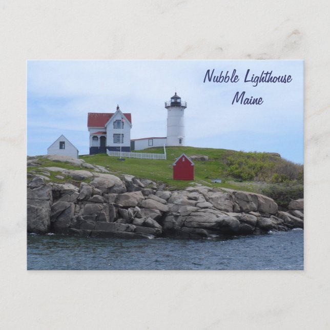 Nubble Lighthouse - Maine Vykort (Framsida)