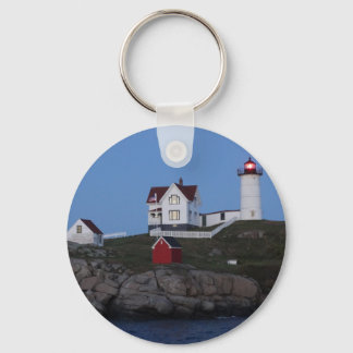 Nubble Lighthouse på natten Nyckelring