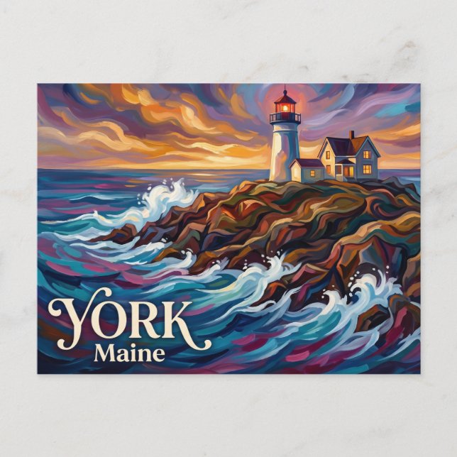 Nubble Lighthouse USA Vykort (Framsida)