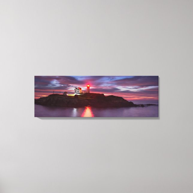 Nubble Lighthouse Wrapped Canvas (Framsida)