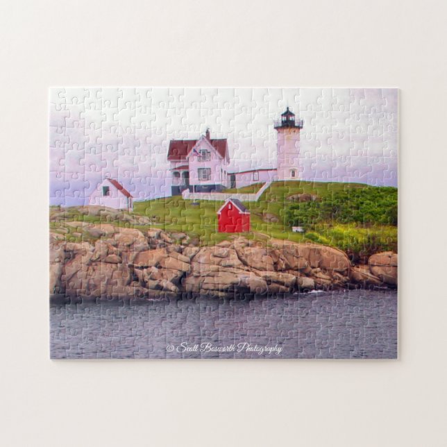 Nubble Lighthouse - York, Maine Pussel (Horisontell)