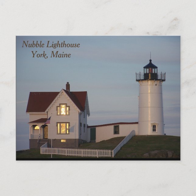 Nubble Lighthouse, York, Maine Vykort (Framsida)