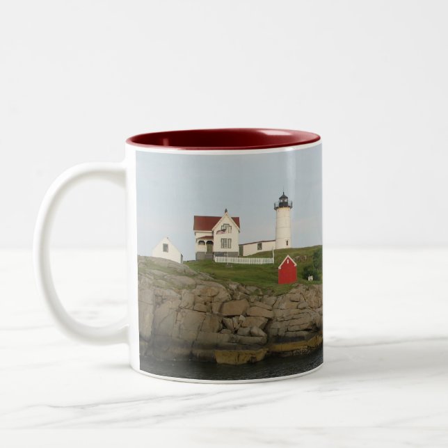 Nubblefyr, York, Maine Två-Tonad Mugg (Vänster)