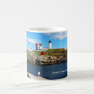 Nubblen tänder, udd Neddick, Maine Kaffemugg