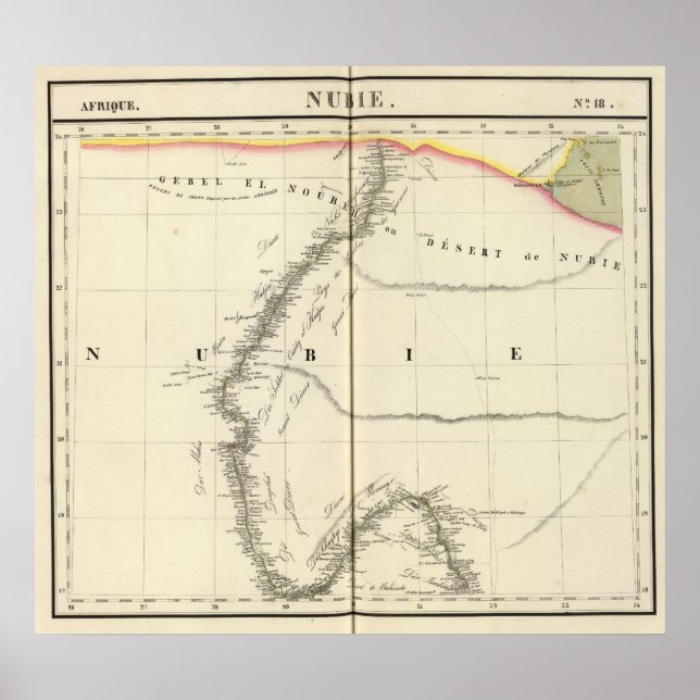 Nubia Afrika 18 Poster (Framsidan)