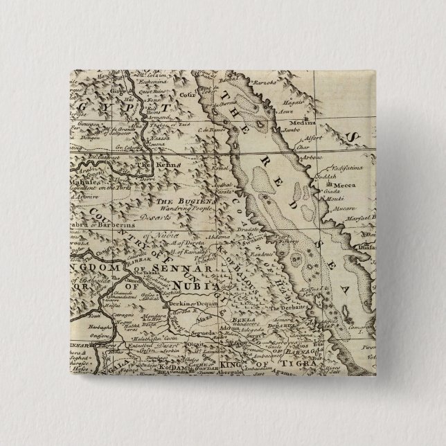 Nubia och Abissinia, Afrika Knapp (Framsida)