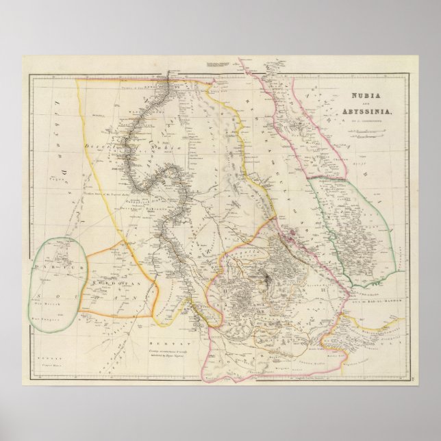 Nubia och Abyssinia Poster (Framsidan)