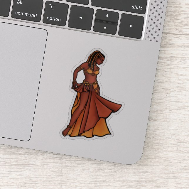 Nubian belly Dancer Goddess Klistermärken (Detalj)