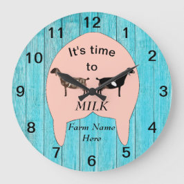Nubian Dairy Goat Farm Udder Large Clock Stor Klocka