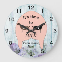 Nubian Dairy Goat Farm Udder Large Clock