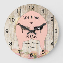 Nubian Dairy Goat Farm Udder Large Clock