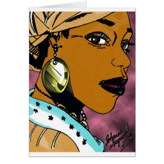 Nubian drottning hälsningskort