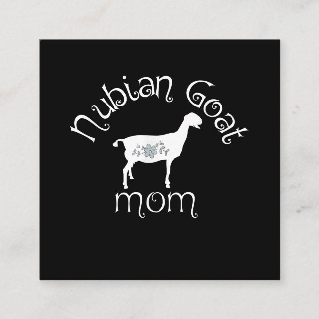 Nubian Goat Mamma Gift Fyrkantigt Visitkort (Framsida)