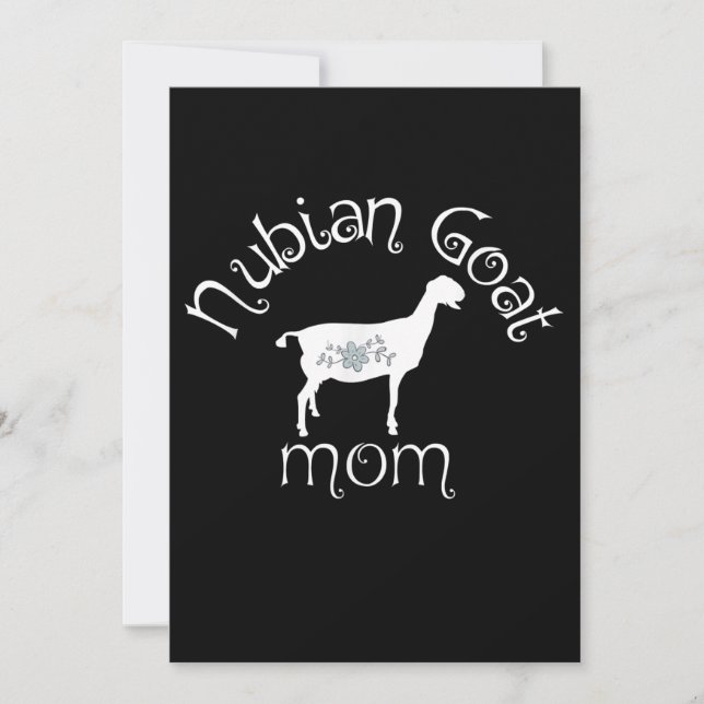 Nubian Goat Mamma Gift Inbjudningar (Framsida)